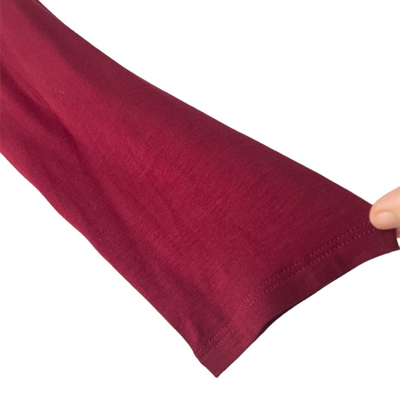 JODIFL Bordeaux Dark red long sleeve tunic with asymmetrical hemline, Sz. L - Picture 4 of 7